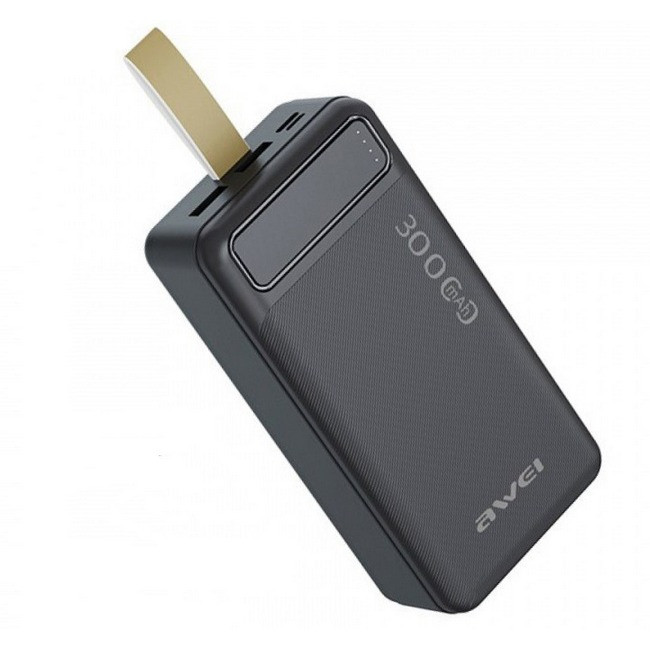 Повербанк 30000mAh УМБ Power Bank Awei P7K Black, фото 1