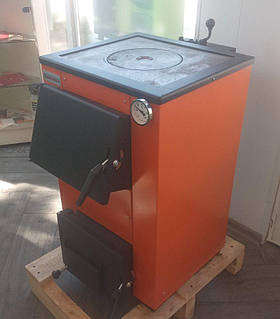 Твердопаливний котел на дровах із плитою MaxiTerm Mix 12 кВт