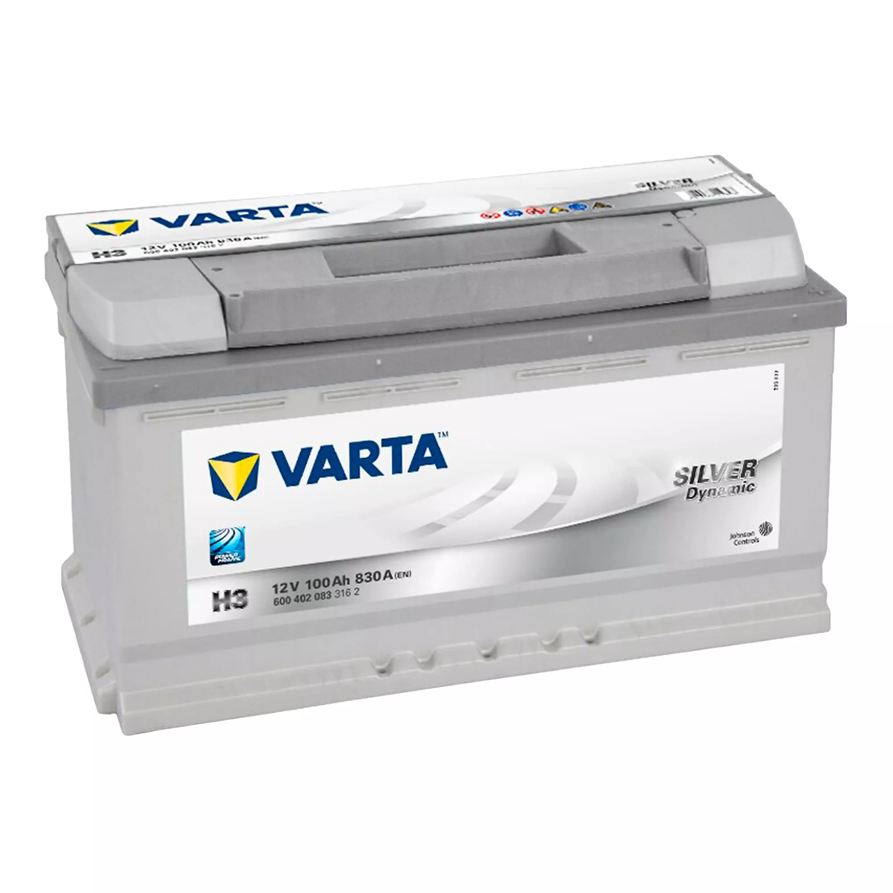 Акумулятор 100 А·год 830 А 12 В VARTA H3 Varta Silver Dynamic (R+) Varta 600402083 6СТ-100