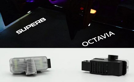 Штатна підсвітка дверей із логотипом Skoda Octavia А7 (15 — ) Kodiaq Karoq Yeti