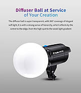 Колба / шар дифузор для світла 20 см Tolifo SD-200 globe diffuser Diffuser Ball для спалахів, фото 2