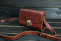Жіноча шкіряна сумка Скарлет, натуральна шкіра італійський Краст, колір Вишня