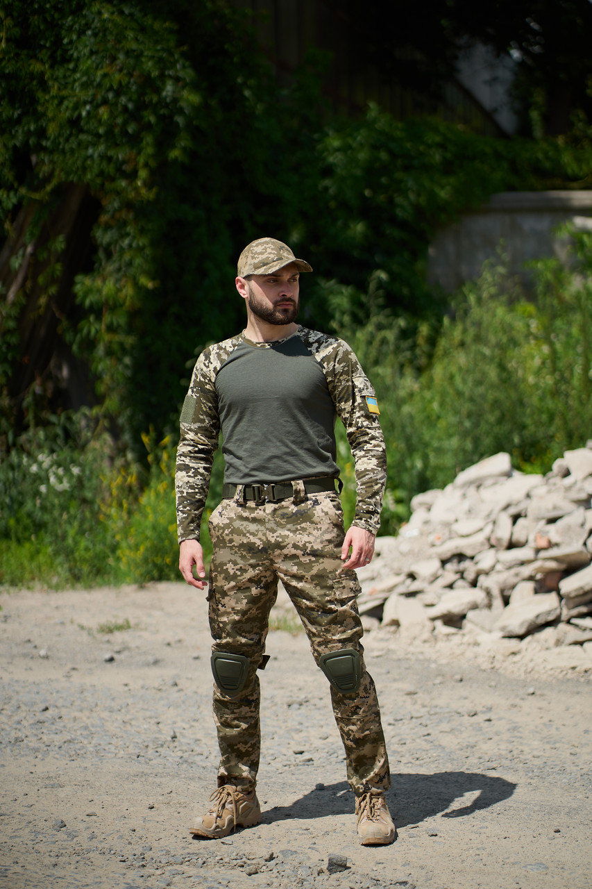 Уставной военный костюм мультикам пиксель 2в1, Мужская одежда для военных всу мм 14 на лето XL - фото 2 - id-p1926139865