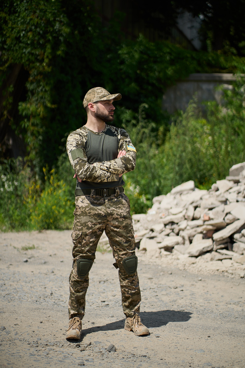 Уставной военный костюм мультикам пиксель 2в1, Мужская одежда для военных всу мм 14 на лето XXL - фото 3 - id-p1926139866