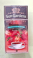 Чай Sun Gardens Клубничный крем 25 пакетов черный