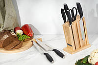 Кухонный набор ножей Торонто из 6 профессиональных ножей с подставкой в комплекте, отличный подарок женщине.