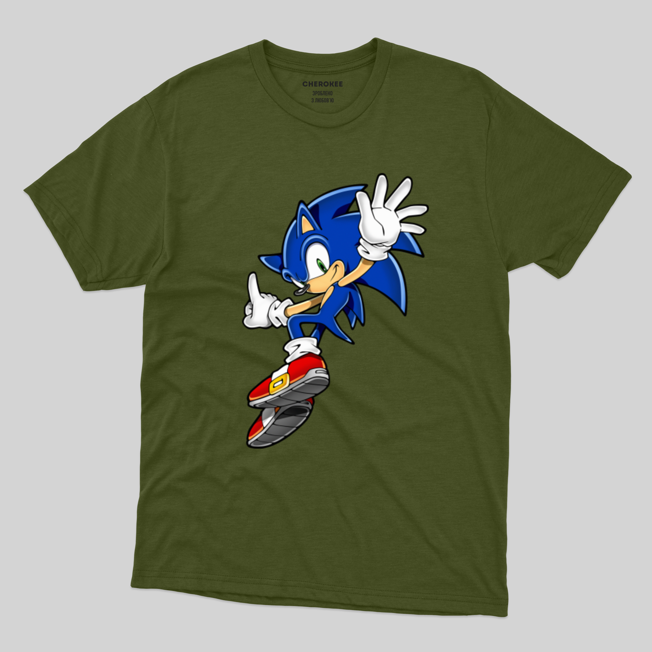 Футболка дитяча  з прикольним принтом   «Sonic and the jump», фото 1
