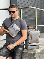 Городской и Школьный рюкзак Рюкзак для ноутбука для планшета Серый