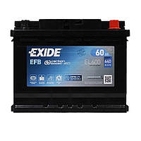 Автомобильный аккумулятор EXIDE EFB 60Аh 640A R+ Start-Stop