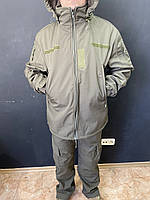 Софшел олива костюм размер 44-60,62-66+300 грн Тактический костюм олива