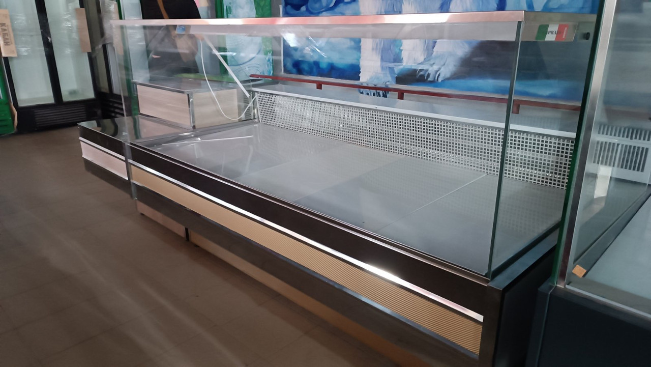 Холодильная витрина с динамическим охлаждением VENTO CUBE (нержавейка 100%), 1,2 м - фото 5 - id-p1926141221