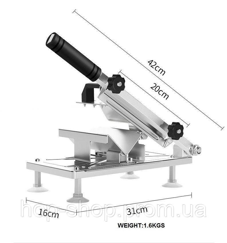 Бытовой слайсер ручной для нарезки колбасы, мини слайдер для дома, многофункциональная ломтерезка - фото 4 - id-p1926174077