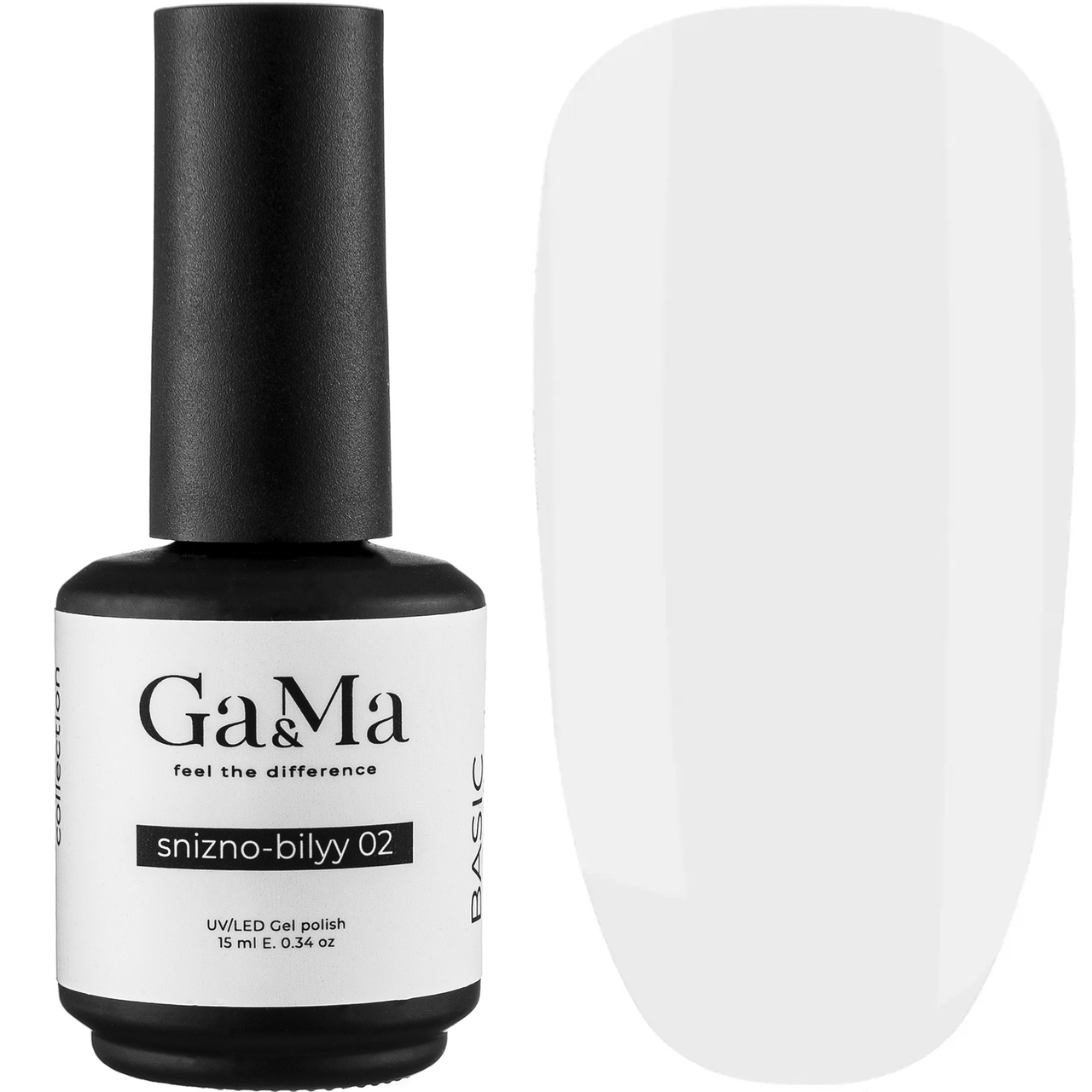 Купити Гель-лак GaMa Basic collection №002 snizno-bilyy, 15 мл сніжно ...