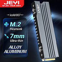 JEYI M.2 SSD радиатор, 2280 NVME NGFF SSD охлаждение Полностью алюминиевый радиатор охлаждения с термосиликоно