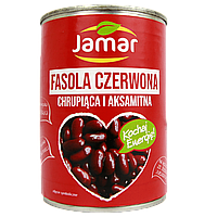 Квасоля червона консервована Джамар Jamar fasola czerwona 400/220g 20шт/ящ (Код: 00-00014902)