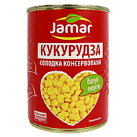 Кукурудза консервована солодка Джамар Jamar 400/220g 10шт/ящ (Код: 00-00014903)