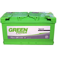 Аккумулятор автомобильный GREEN POWER Standart 75Ah Ев (-/+) (680EN) (22362)
