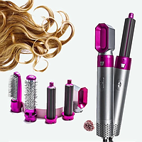 Фен-щетка стайлер 5 в 1 мультистайлер для завивки и укладки волос Hot Air Styler [ОПТ]