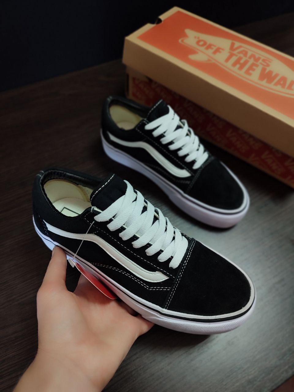 Кеды Vans Old Skool Platform черно белые на высокой подошве - фото 3 - id-p1358990293