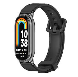 Силіконовий ремінець Mijobs для фітнес браслета Xiaomi Mi Smart Band 8 - Black