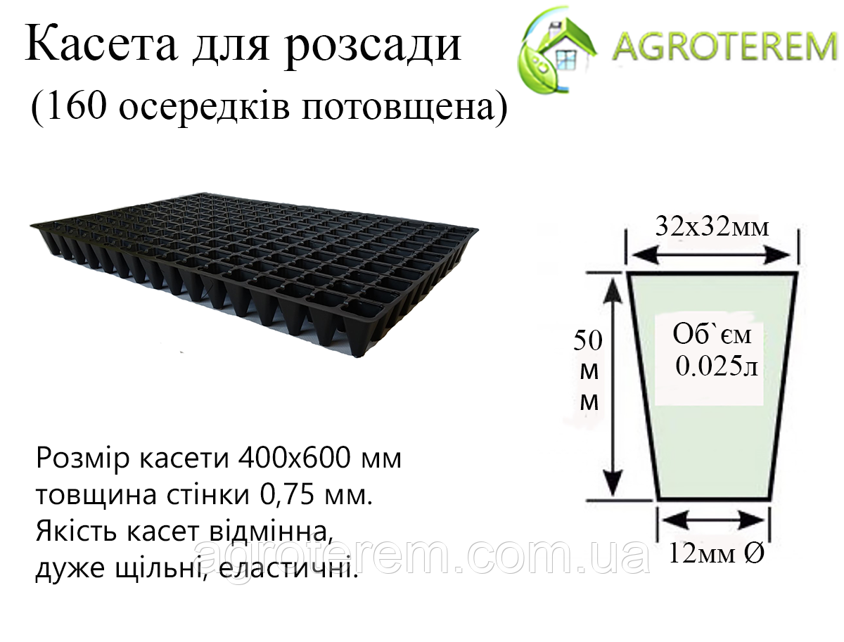 Касета Польща 160 осередків (40*60см) товщина 0,75 мм
