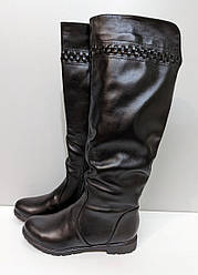 STTOPA зима. Висота 43 см. Розміри 37,38,41. Чоботи з натуральної шкіри шкіряні. 253-3641-2 Чорні