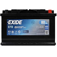 Автомобильный аккумулятор EXIDE EFB 80Аh 800A R+ Start-Stop