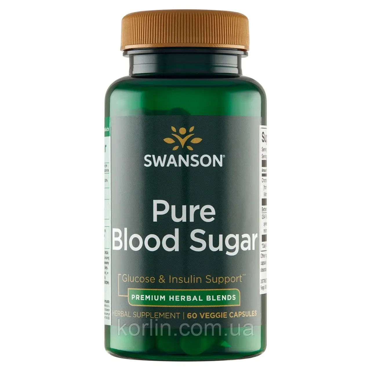 Підтримка рівня Глюкози в Крові 60 кап Swanson Pure Blood Sugar США Доставка з ЄС