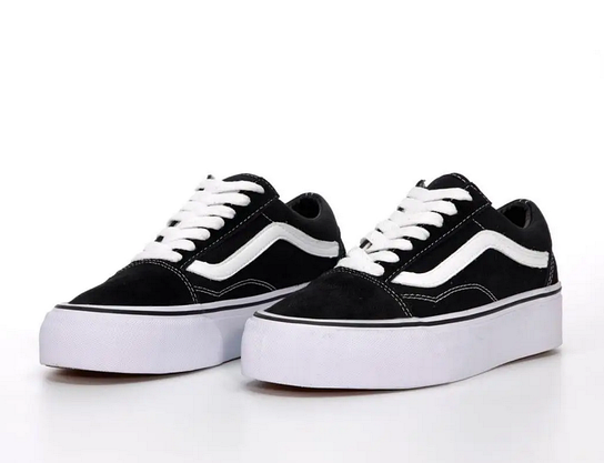 40 р Кеди Vans Old Skool Platform чорно білі на високій підошві, фото 3