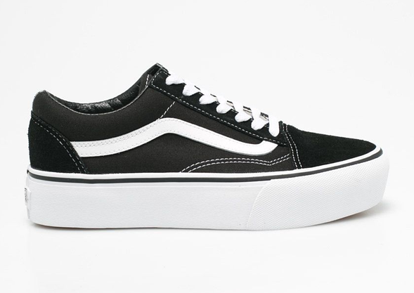 40 р Кеди Vans Old Skool Platform чорно білі на високій підошві, фото 6