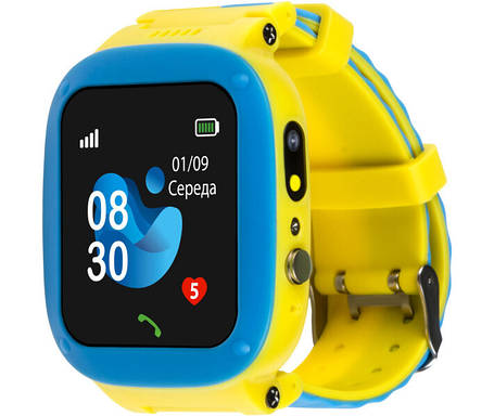 Smart Watch AmiGo GO004 Splashproof Camera+Led Blue/yellow UA UCRF, фото 2