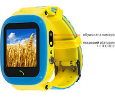 Smart Watch AmiGo GO004 Splashproof Camera+Led Blue/yellow UA UCRF, фото 3