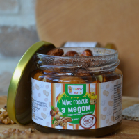 Горіхи з медом Funny Nuts у скляній банці 330г.