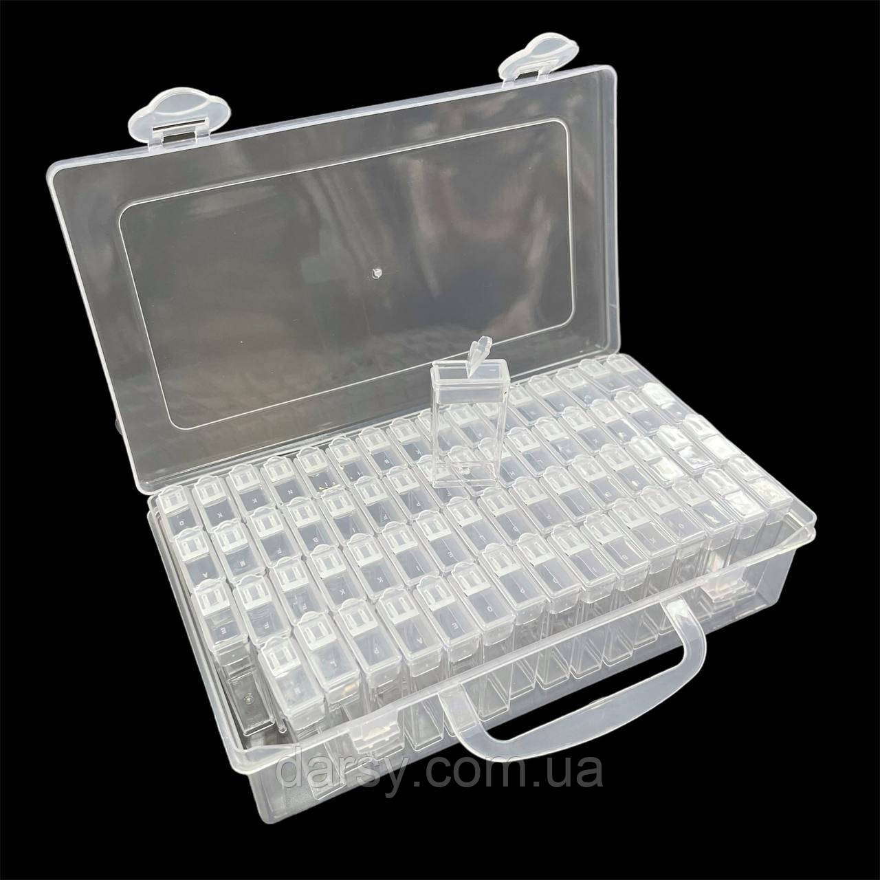 Прозрачный органайзер, контейнер для бисера, страз, мелких деталей на ...