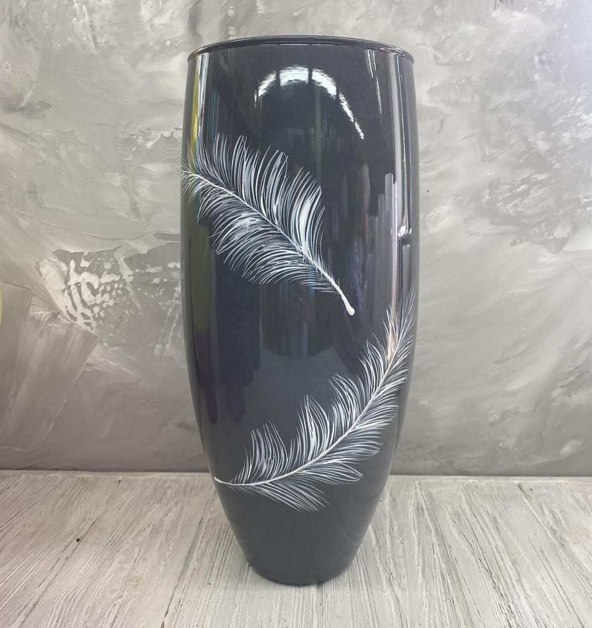 Ваза сіра "Легкість" (Н=38), фото 1