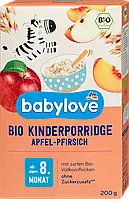 Детская каша яблочно-персиковая с 8 месяцев babylove Apfel & Pfirsich, 200 гр