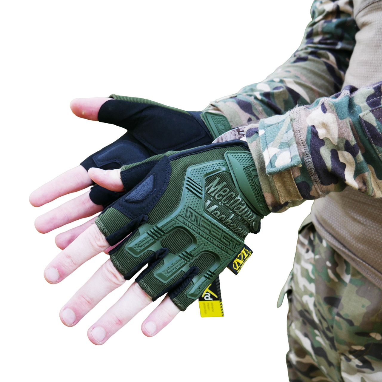 Тактичні рукавиці Безпалі Mechanix MXK-2 Олива M | Рукавиці M-Pact® Glove для військових