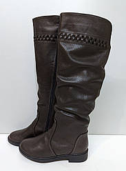 STTOPA демі. Висота 43 см. Розмір 36-23,5 см. Чоботи з натуральної шкіри шкіряні. 253-3645-2 Коричневі