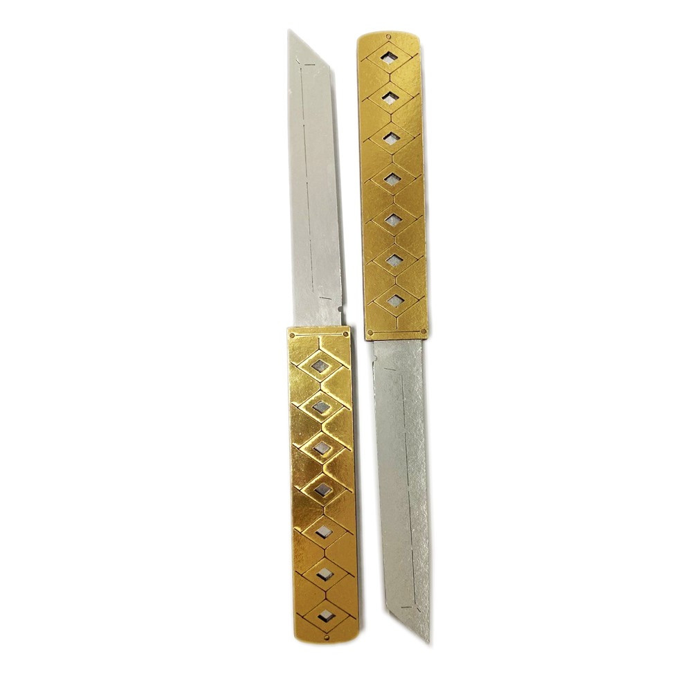 Дерев'яні Дитячі Ножі DOUBLE TANTO GOLD (ТАНТО) з STANDOFF 2, іграшкова зброя