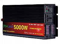 Перетворювач Powland 12V 220V 5000W Чиста Синусоїда Інвертор 5000Вт