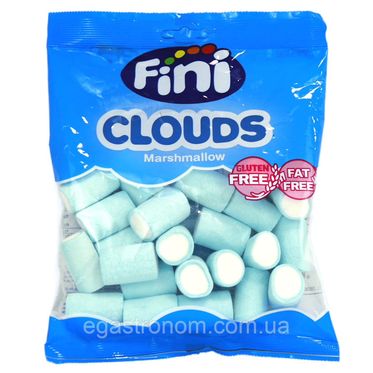 Маршмелоу блакитні хмари (без глютену) Фіні Fini clouds 80g 12шт/ящ (Код: 00-00014908)