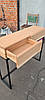 Консоль 120 см з дерева на металевих ніжках з висувними ящиками, фото 3