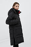 Довга жіноча зимова парка Finn Flare FWB11031-200 чорна L, фото 3