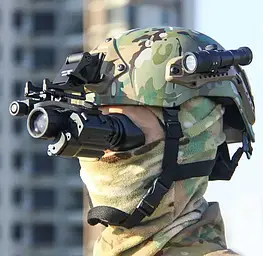 Прилад нічного бачення Monocular PVS-14 з кріпленням на шолом