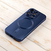 Чехол Fashion magsafe c защитой камеры для iPhone 13 Pro (6,1") темно-синий