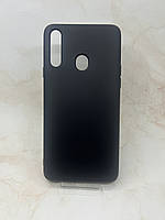 Чохол для Samsung A20S 2019 (A207F) оригінальний Silicone Case з мікрофіброю, протиударний, чорний без лого