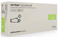 Перчатки медицинские латексные Santex S 100 шт