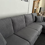 Новий куторвий розкладний диван в тканині, фото 3