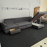 Новий куторвий розкладний диван в тканині, фото 4