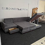 Новий куторвий розкладний диван в тканині, фото 6